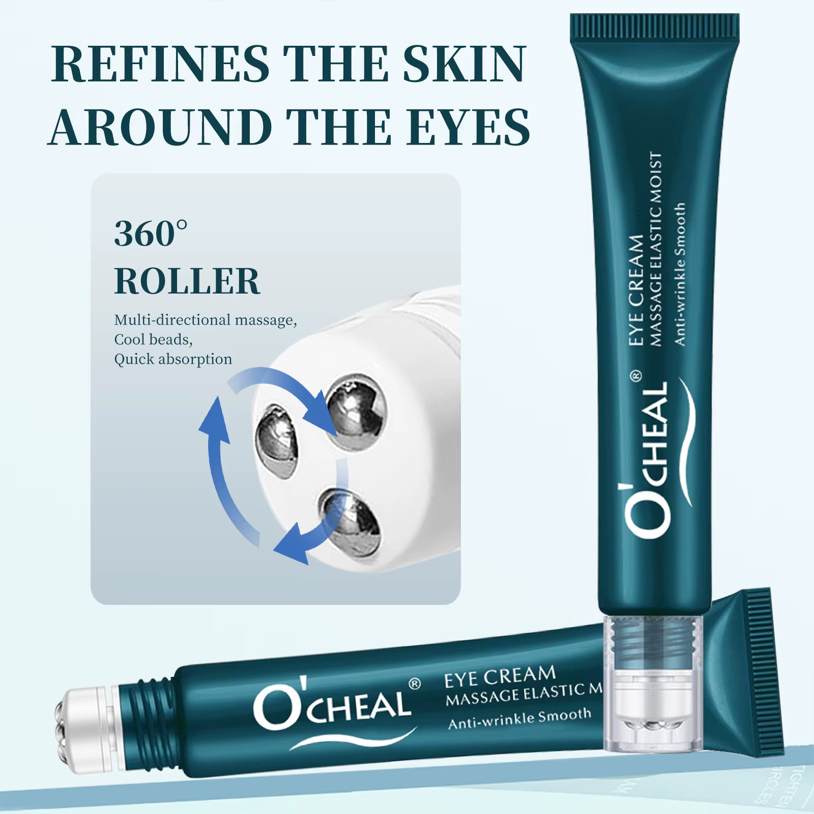 O'cheal Roller Massage crème pour les yeux éclaircissante cernes raffermissant la peau réparation instantanée