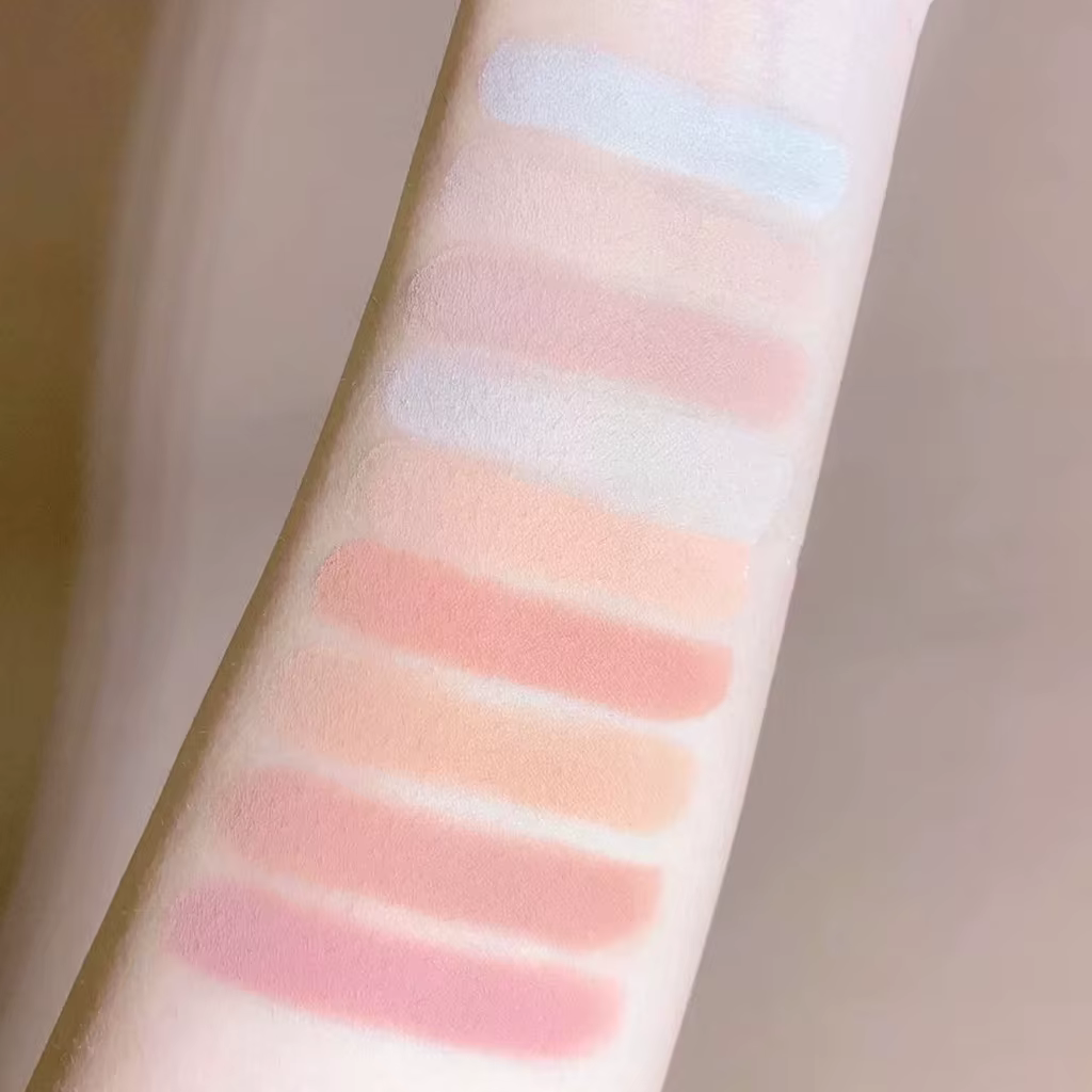 Palette de fards à paupières mats longue durée de 9 couleurs avec des nuances chaudes nues à rose-marron pour un look naturel au quotidien