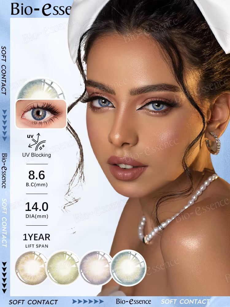 Bio-essence 1 paire de lentilles de Contact colorées pour les yeux fille russe
