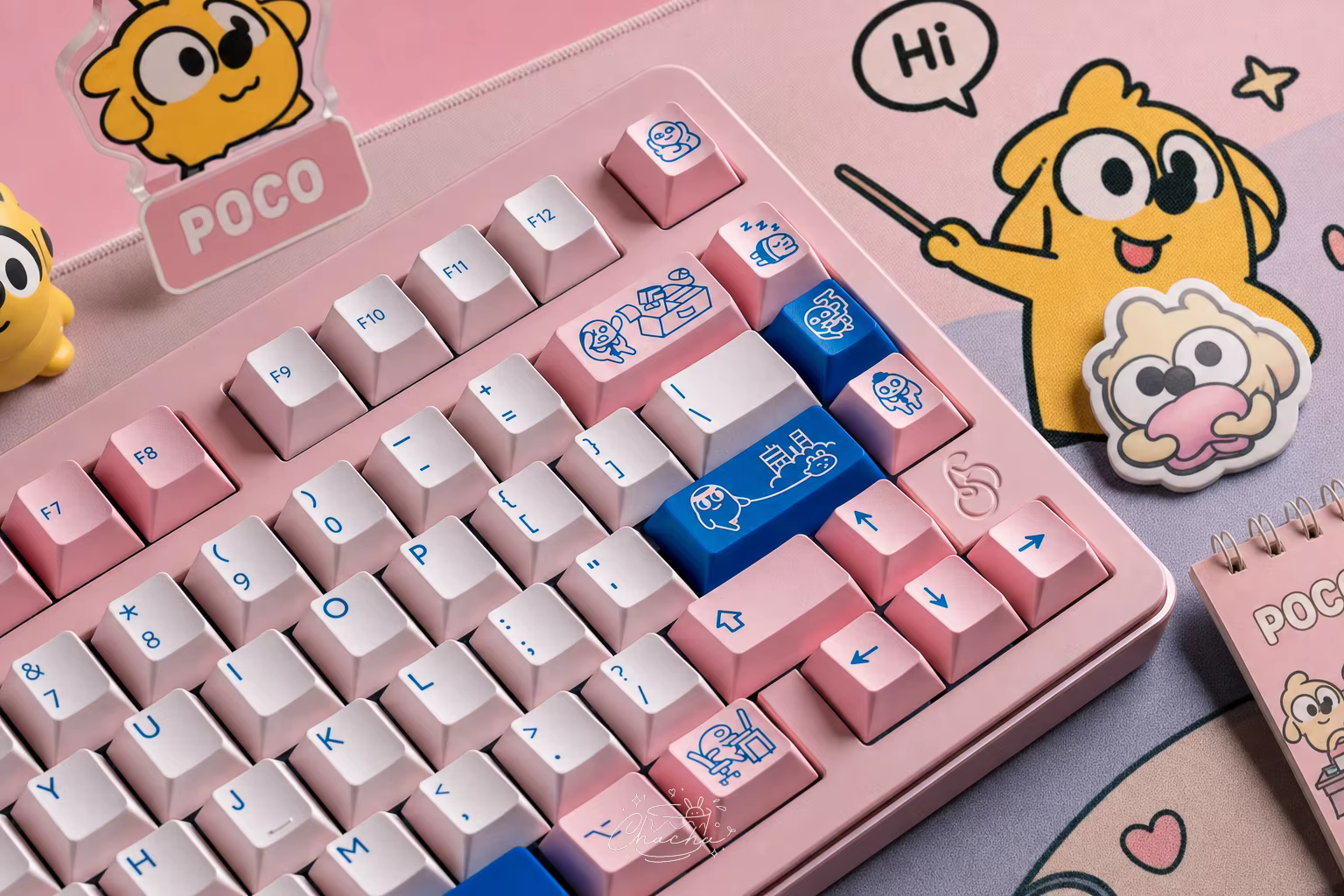 [Kits de base / Tapis de bureau] PBTfans POCO R2 Keycaps set Base Keyboard pad