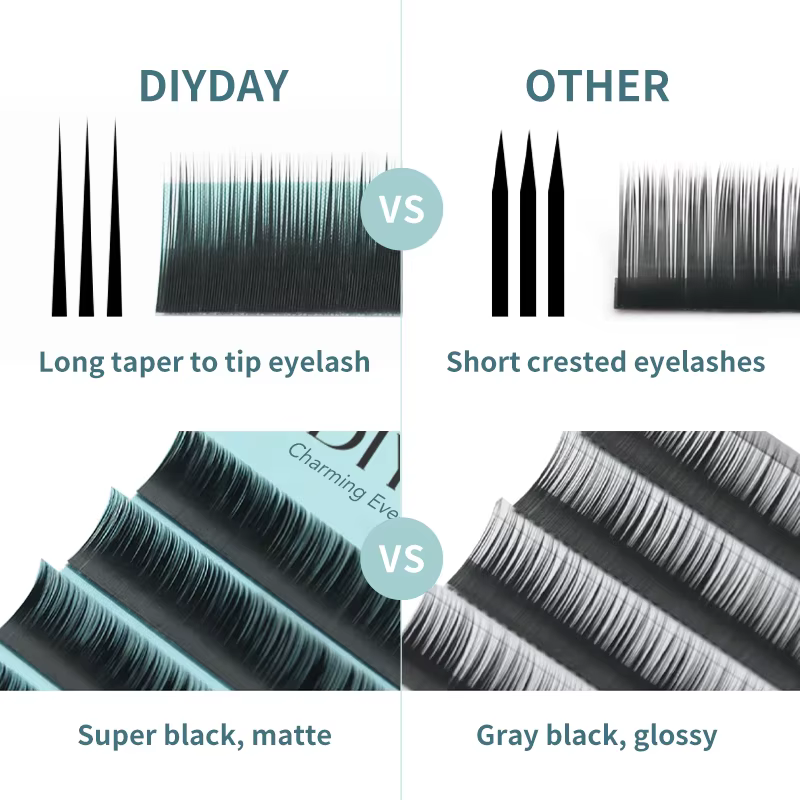 DIYDAY Extension de cils inférieurs B/C 5mm 6mm 7mm BASF Pbt fournitures