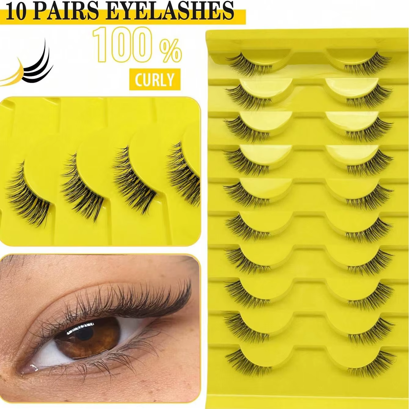 Dix paires de demi-cils