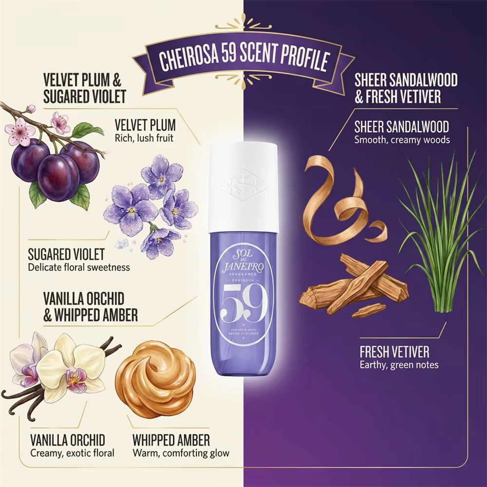 Sol De Janeiro 62 48 68 87 40 76 71 59 Brume parfumée à la fragrance longue durée 90ml Prête à voyager Parfum unisexe