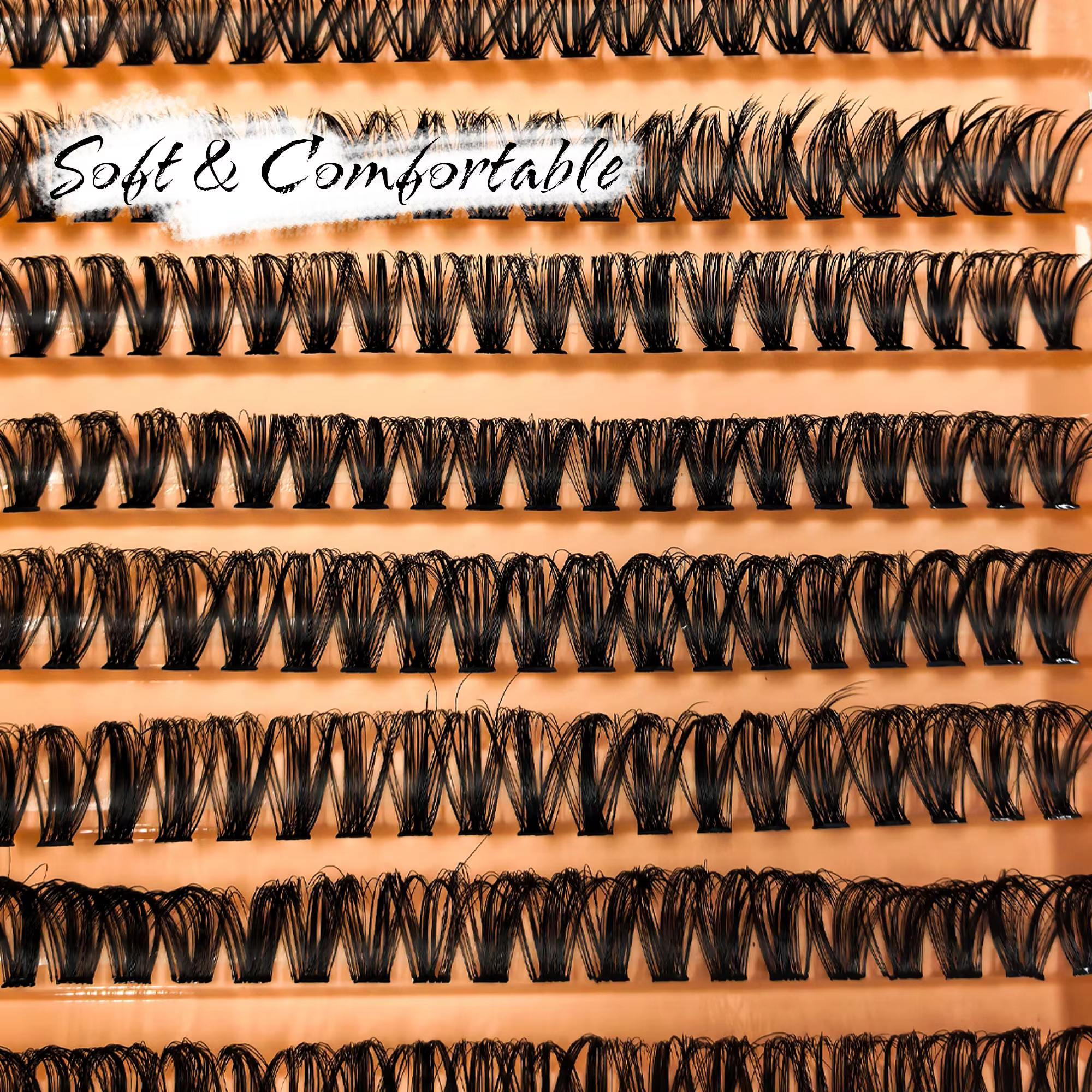 200 bouquets de faux cils simples 40D - comprennent de la colle