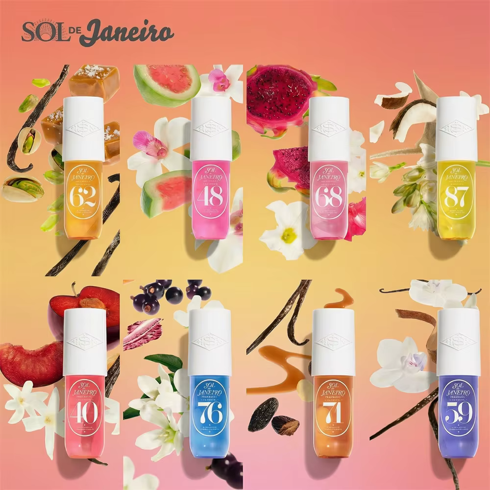 Sol De Janeiro 62 48 68 87 40 76 71 59 Brume parfumée à la fragrance longue durée 90ml Prête à voyager Parfum unisexe