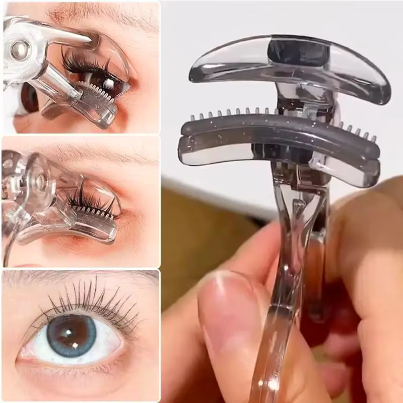 Recourbe-cils double type avec peigne – Options de clips larges et partiels