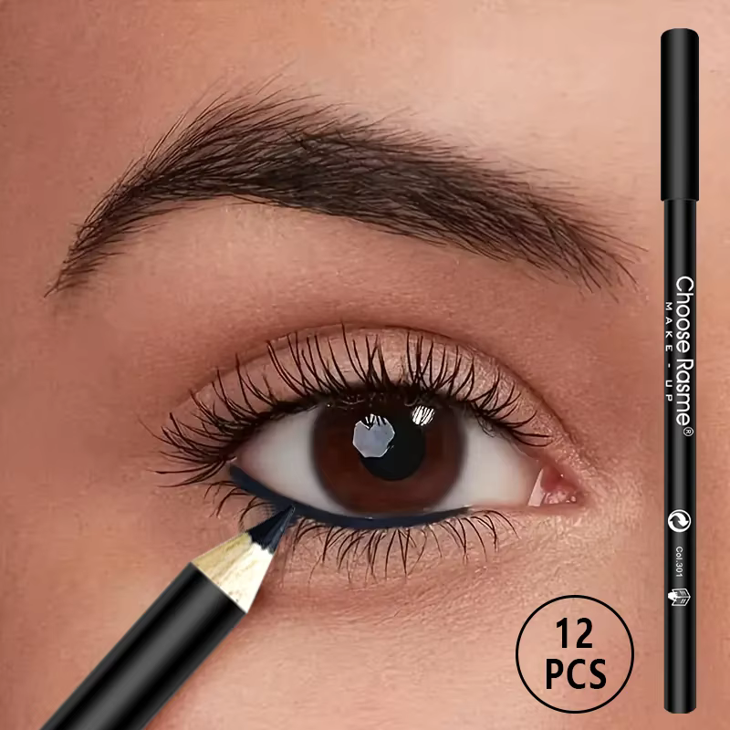 Crayon Eyeliner noir 12 pièces