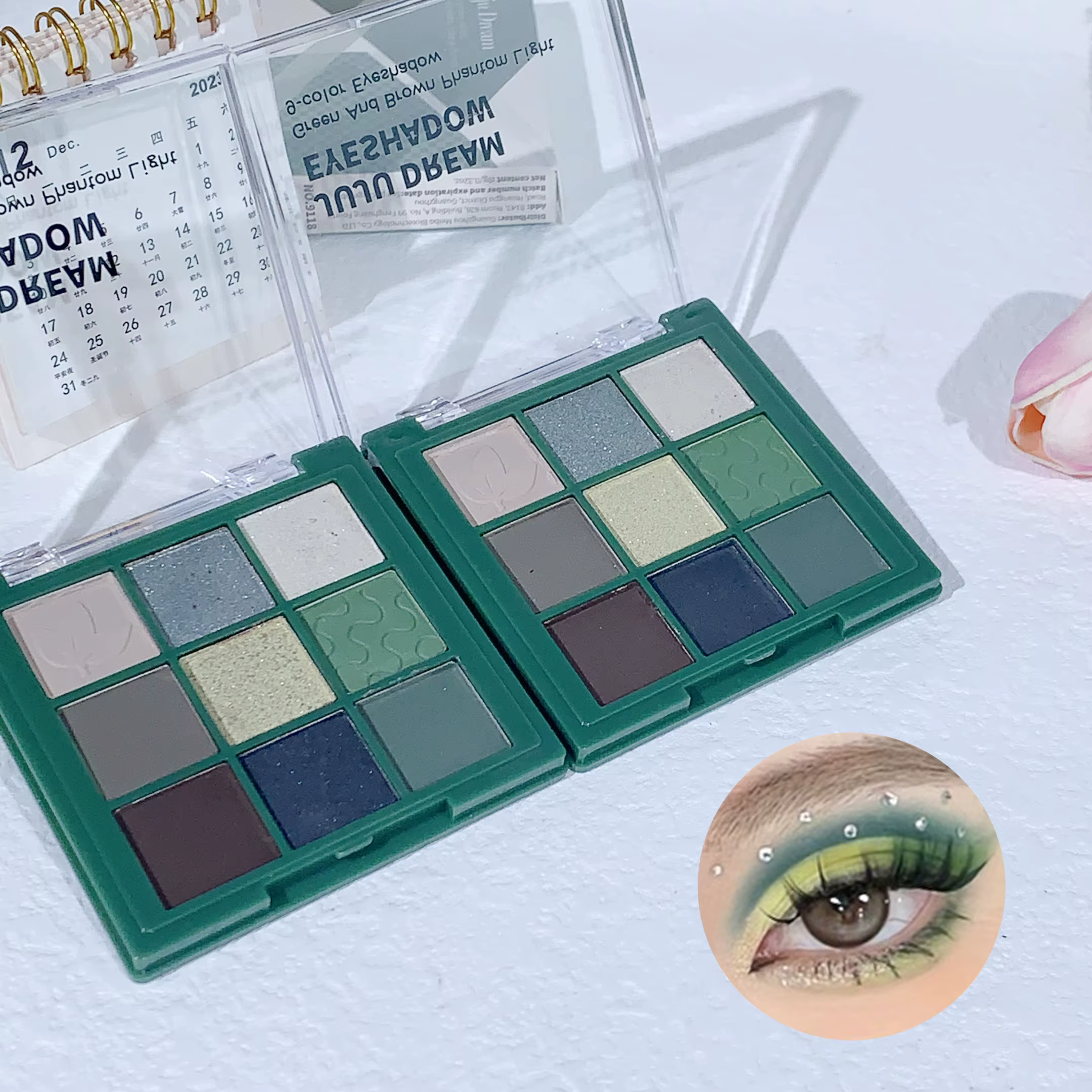 JUJU DREAM vert marron fantôme neuf couleurs fard à paupières Palette rétro français sens