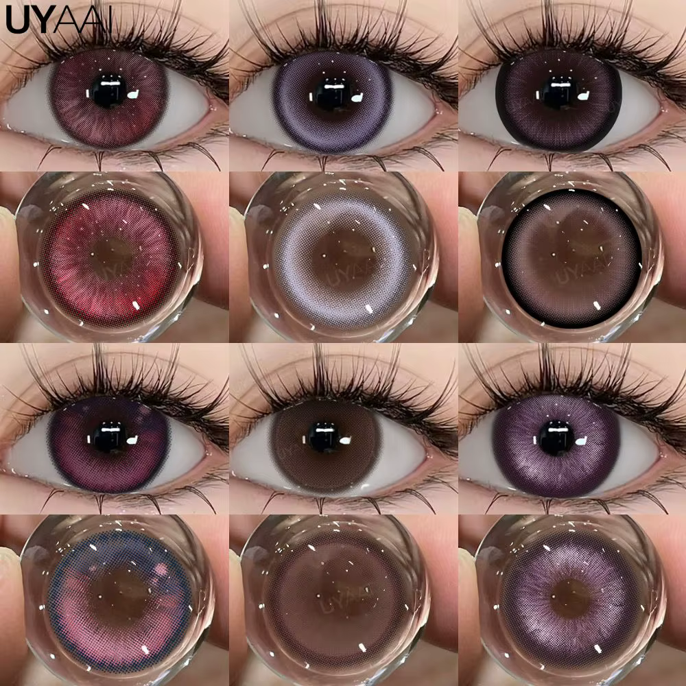 UYAAI 1 paire de lentilles violettes pour les yeux