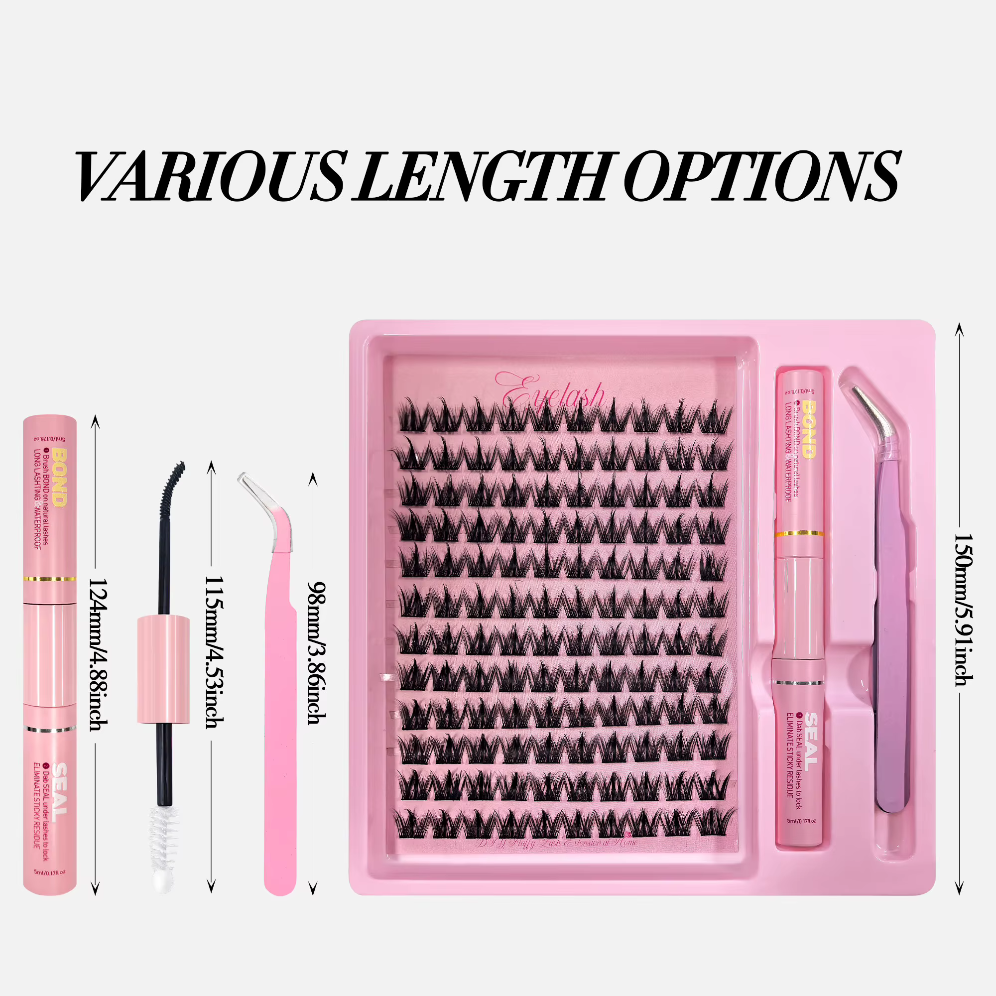 Kit de cils DIY, dont la colle et les pincettes