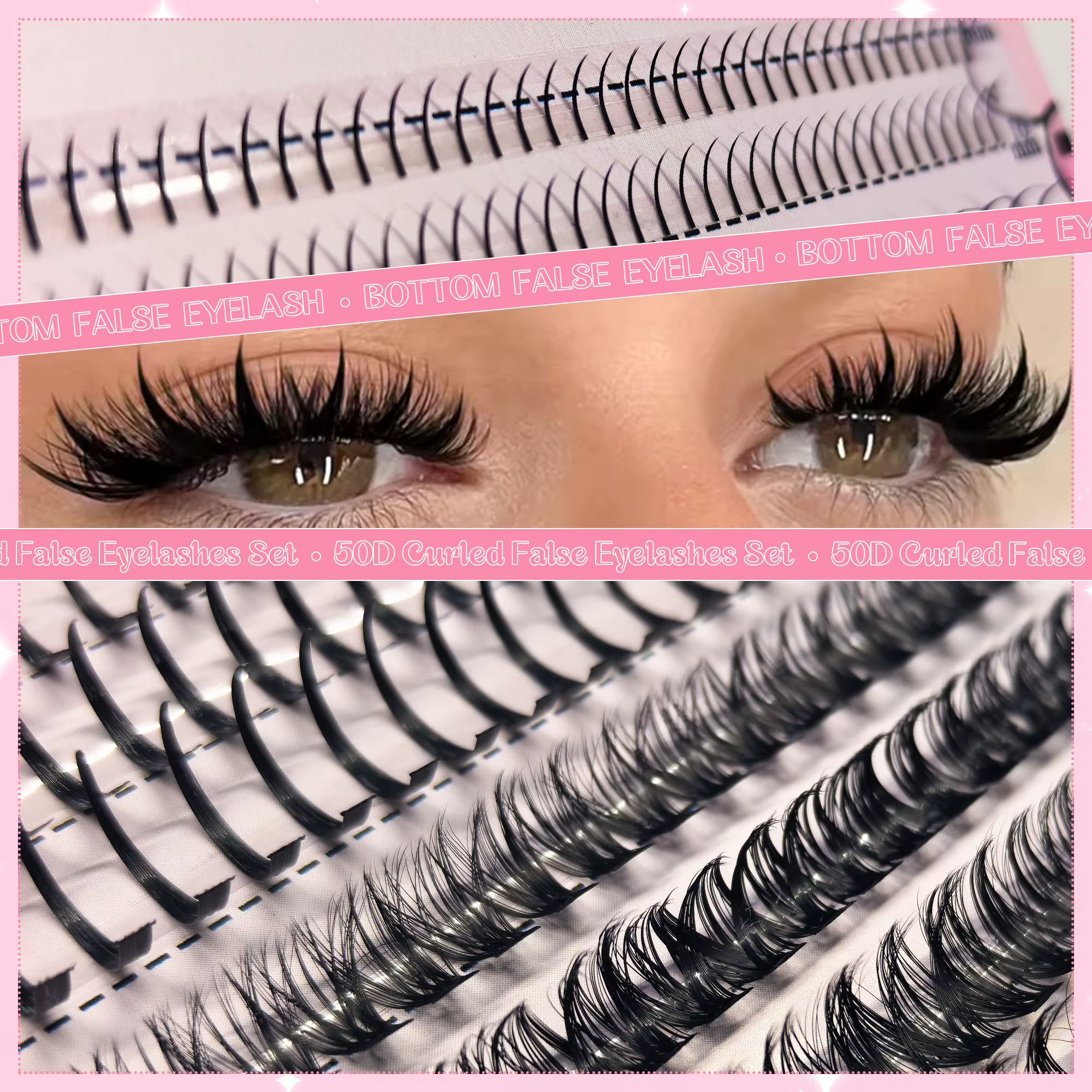 10 rangées de faux cils DIY