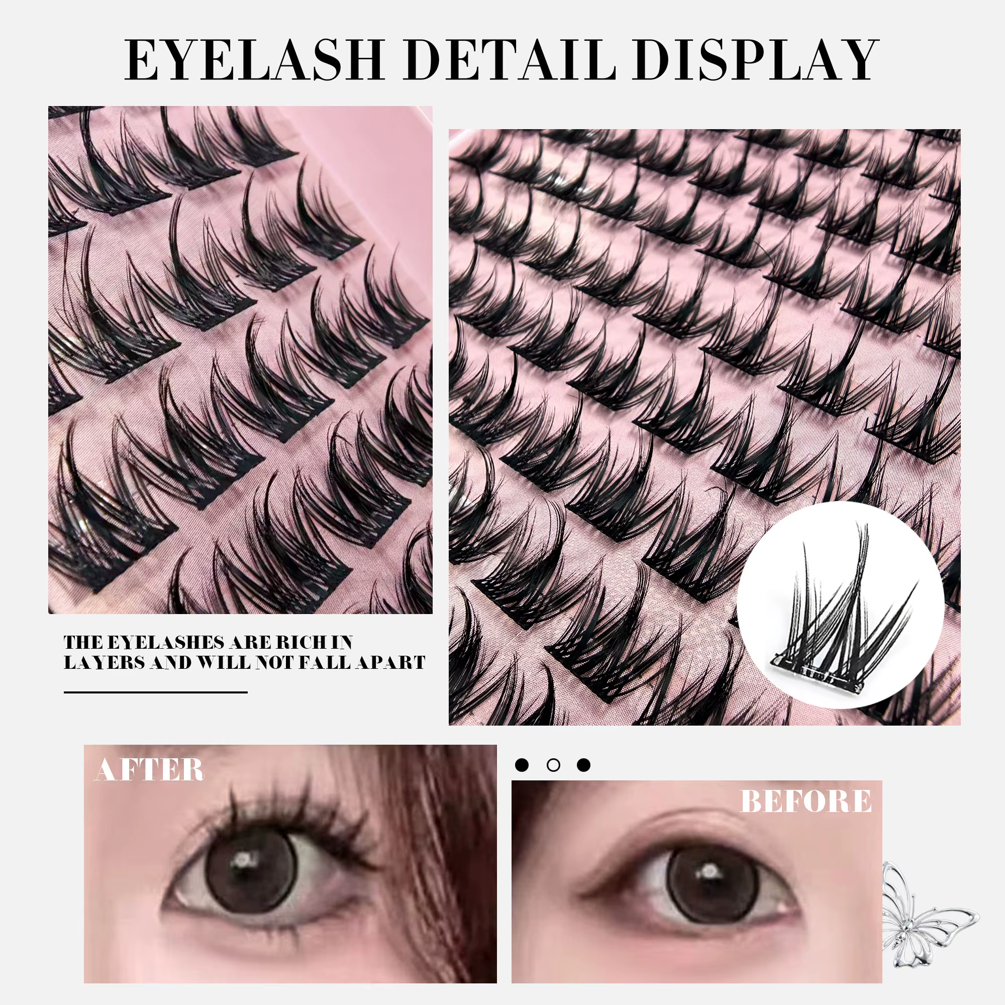 Kit de cils DIY, dont la colle et les pincettes