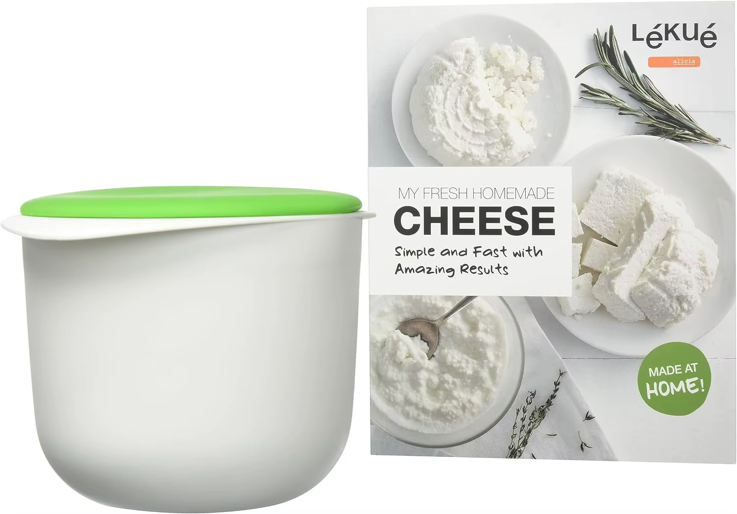 Essentiels de cuisine : filtre à yaourt pour micro-ondes, appareil à fromage avec des recettes délicieuses pour un yaourt et un fromage parfaitement onctueux