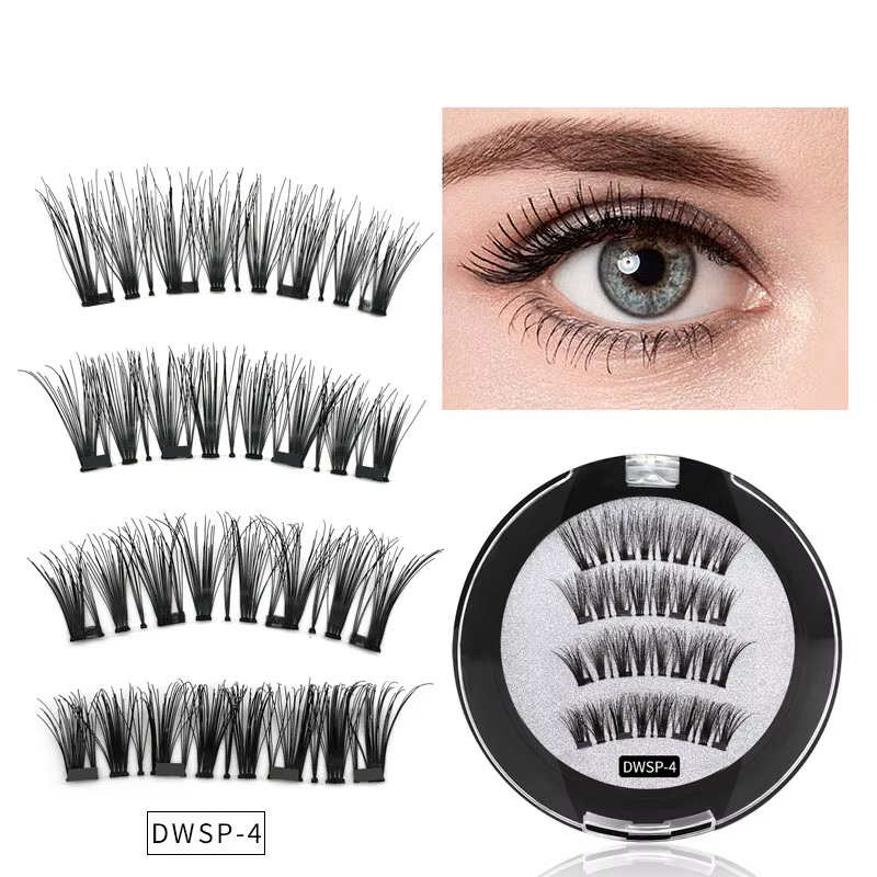 Faux cils magnétiques 3D affûtés