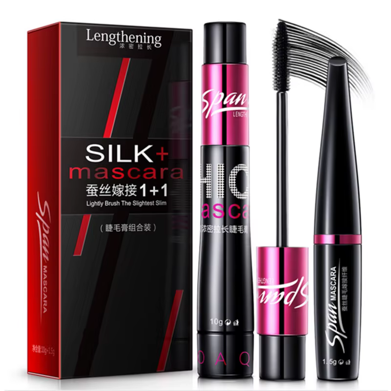 Mascara en soie 1 + 1 4D fibre cosmétiques