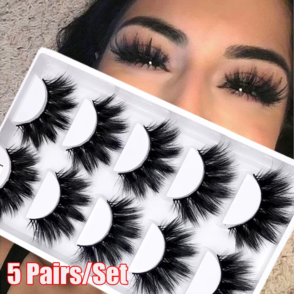 Faux cils en poils de vison naturels faits à la main