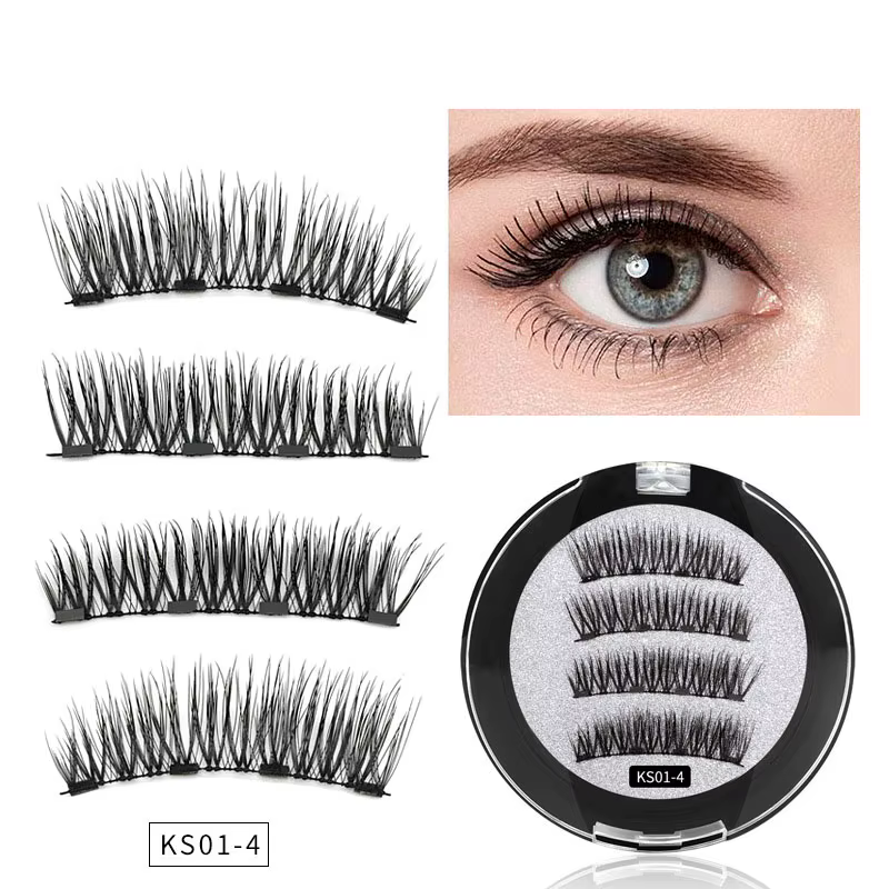 Faux cils magnétiques 3D affûtés
