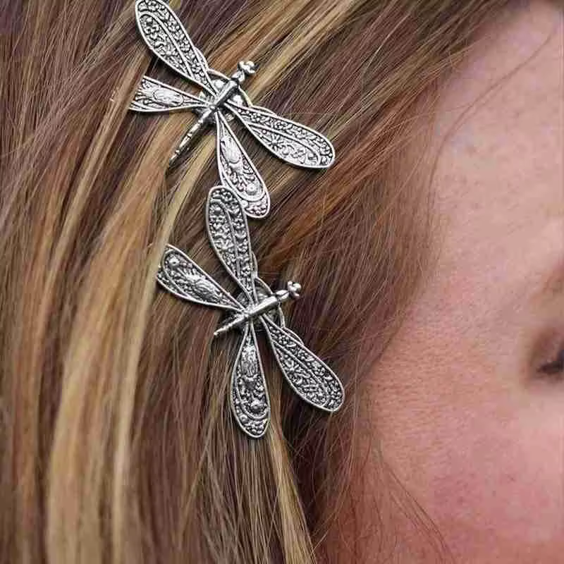 Épingles à cheveux libellule vintage élégantes