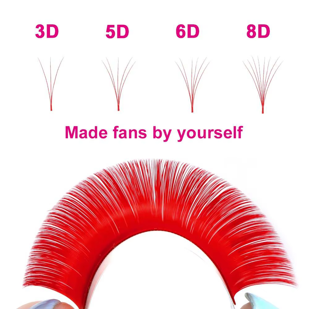 Extensions de cils Fadvan colorées à éventail facile