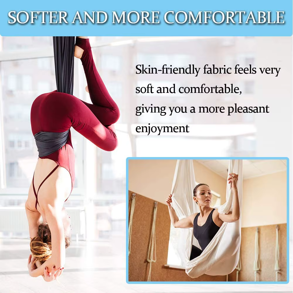 Hamac de Yoga aérien de 5.5 Yards, balançoire de Fitness pour l'inversion de Yoga antigravité, flexibilité améliorée, force de base