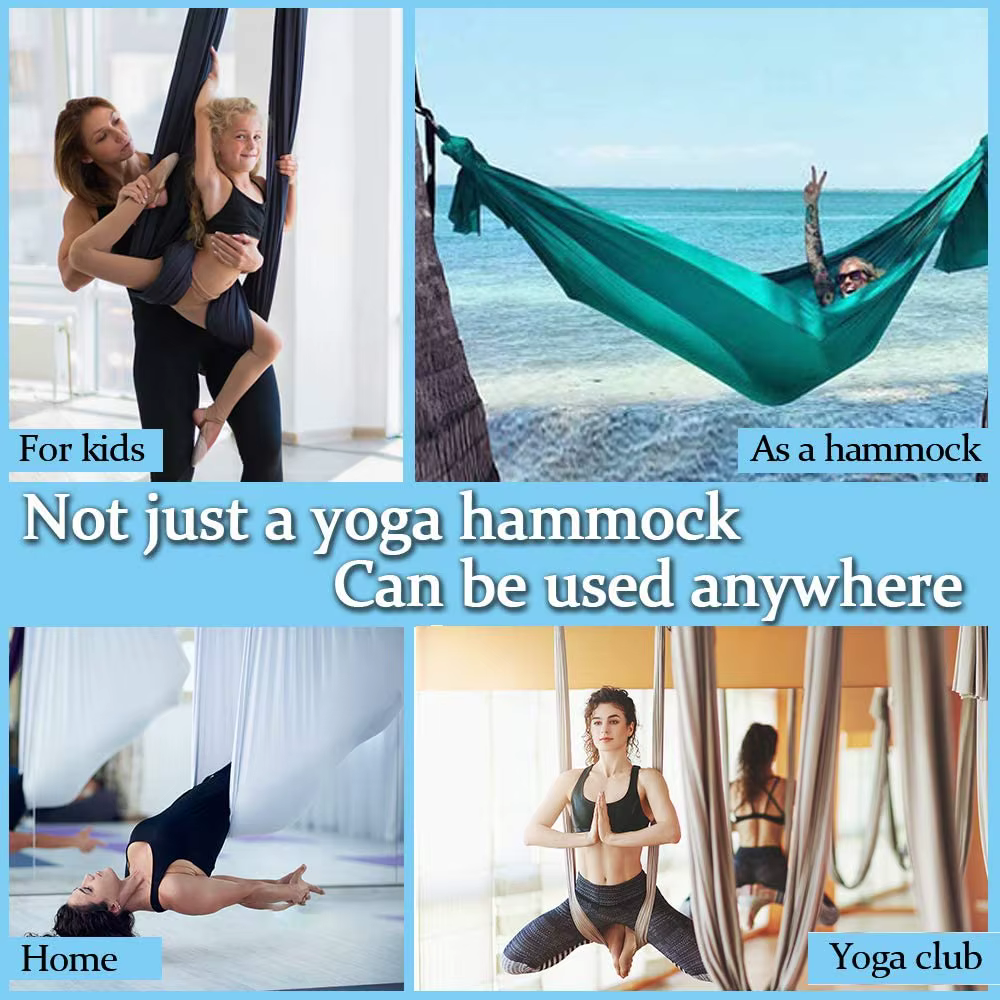 Hamac de Yoga aérien de 5.5 Yards, balançoire de Fitness pour l'inversion de Yoga antigravité, flexibilité améliorée, force de base