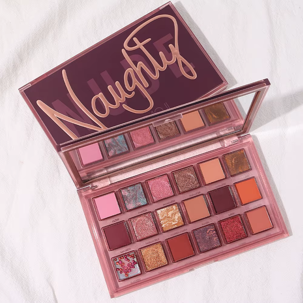 18 couleurs professionnel femmes ombre à paupières cosmétique imperméable longue durée graines de grenade fard