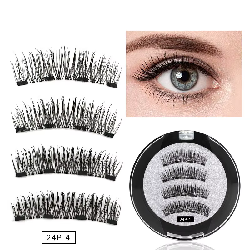 Faux cils magnétiques 3D affûtés