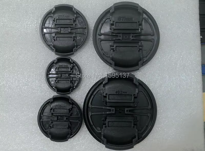 Lot de 50 capuchons d'objectif à clipser pour objectifs Sony – Tailles variées (40,5 mm, 49 mm, 52 mm, 55 mm, 58 mm, 62 mm, 67 mm, 77 mm, 82 mm)