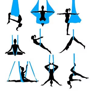 Hamac de Yoga aérien de 5.5 Yards, balançoire de Fitness pour l'inversion de Yoga antigravité, flexibilité améliorée, force de base