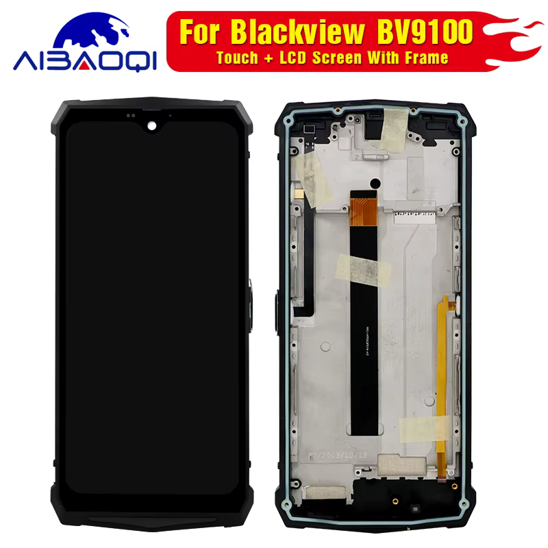 Écran tactile LCD d'origine pour Blackview BV9100, avec châssis, pièce de rechange, 100% neuf