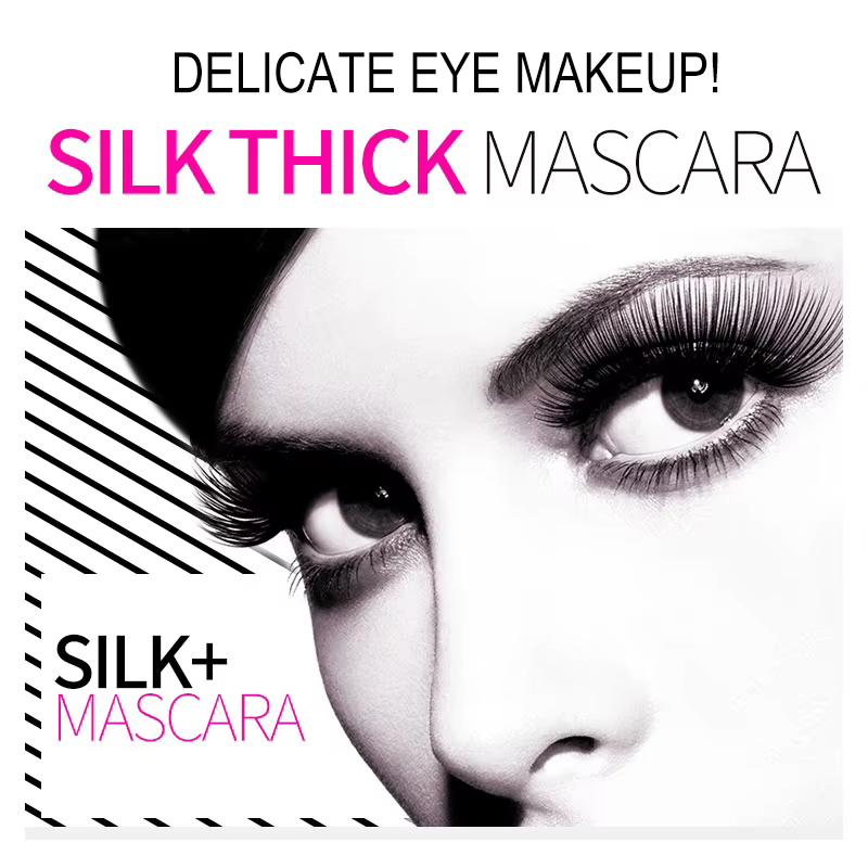 Mascara en soie 1 + 1 4D fibre cosmétiques