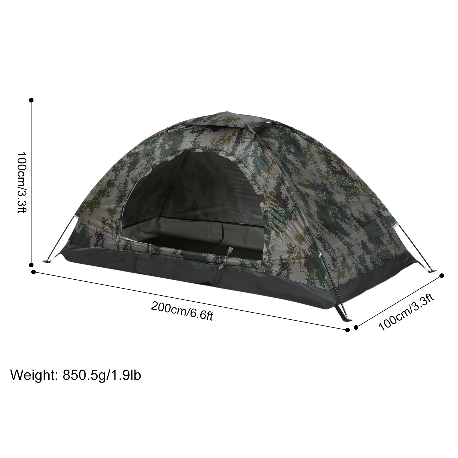 Tomshoo – tente de Camping ultralégère pour 1/2 personnes, monocouche, Portable, randonnée, revêtement Anti-UV, UPF 30 +, pour la pêche en plein air sur la plage