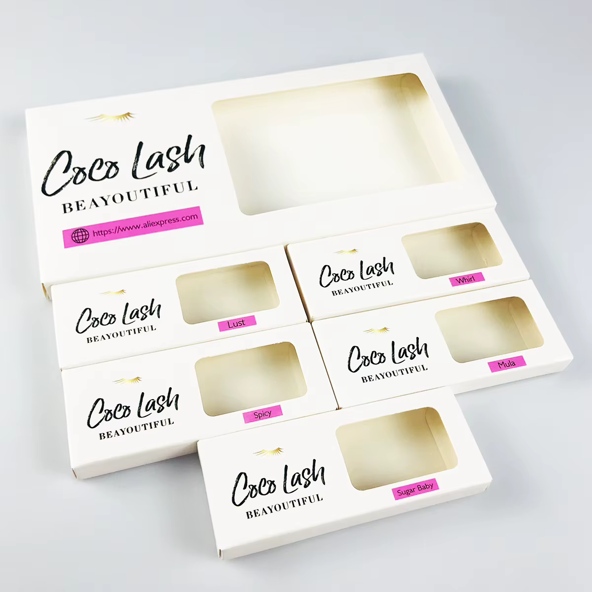 Boîte d'emballage de cils en papier avec logo personnalisé GT