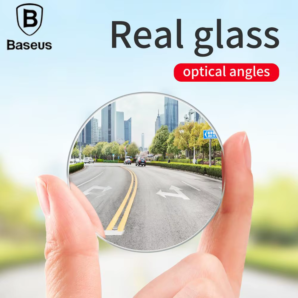 Baseus Nouveau Lot de 2 Rétroviseurs de Voiture HD à Vision Panoramique pour Automobile, Anti-Points Mort, Sans Cadre, pour Stationnement