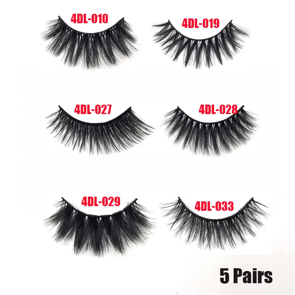 Faux cils en poils de vison naturels faits à la main