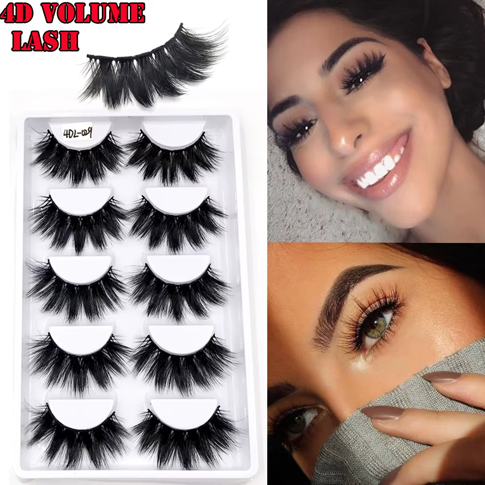 Faux cils en poils de vison naturels faits à la main