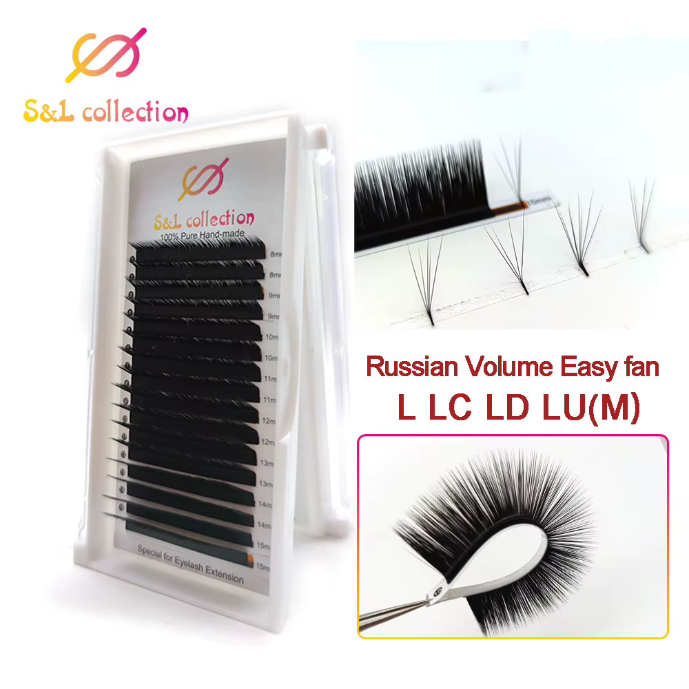 Nouveau arrivé 0.05/0.07 L/LC/LD/LU 1 pièces volume de cils magiques facile à fabriquer effet éventail faux