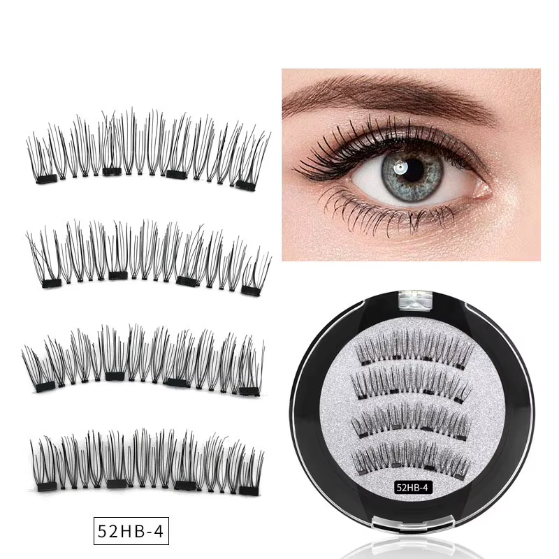 Faux cils magnétiques 3D affûtés