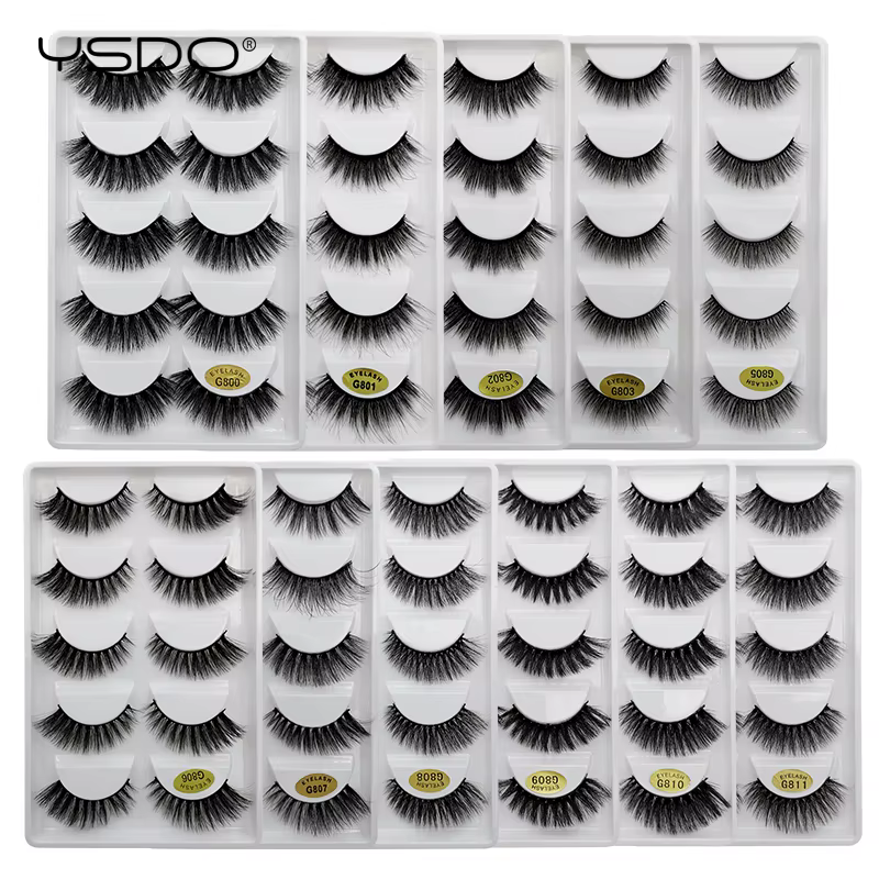 YSDO 3/5 paires 3D vison cils cheveux naturels faux