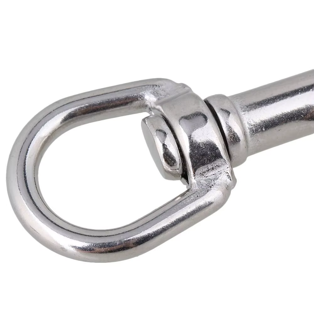 Mousqueton à œil à une extrémité, pinces à 2,2, acier inoxydable 304, porte-clés, laisse de chien, sangle d'appareil photo, 80mm, 20 pièces
