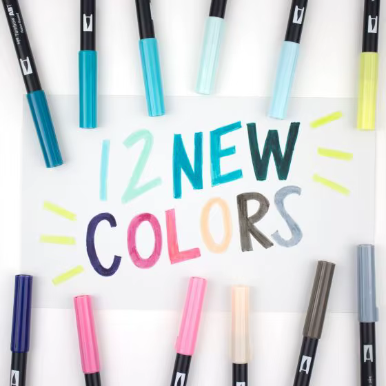 TOMBOW AB-T japon 96 couleurs Art pinceau stylo Double têtes marqueur Profession eau marqueur stylo peinture Kawaii papeterie 1 pièce
