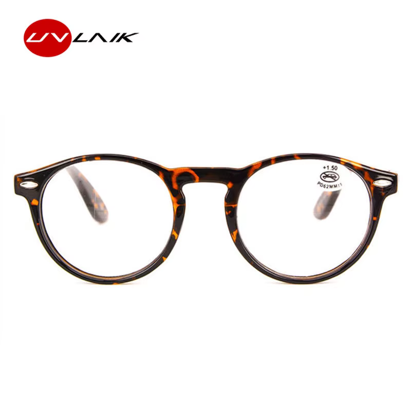 UVLAIK lunettes de lecture optiques rondes hommes femmes mode bleu noir lunettes cadre Vintage ultraléger lunettes de Prescription