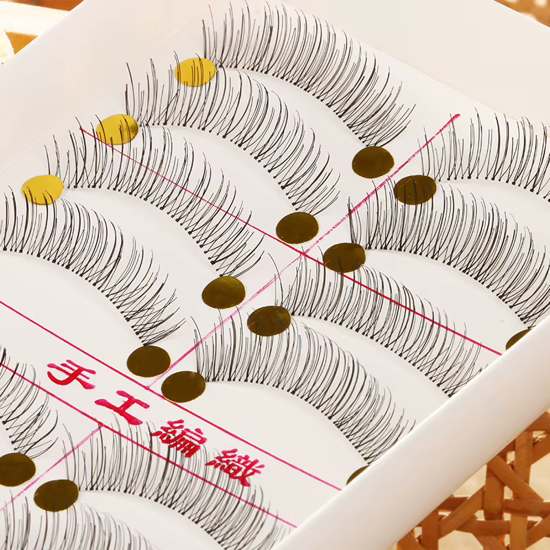 10 paires de Faux Cils longs naturels faits à la main Maquillage