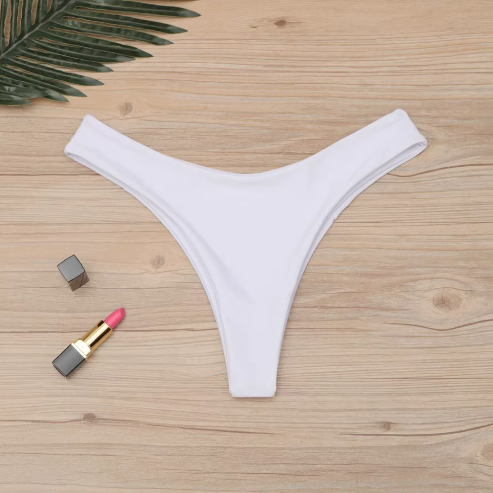 2025 bas de Bikini Sexy maillot de bain brésilien femmes slips string taille basse maillot de bain bas solide effronté bas de Bikini maillot de bain