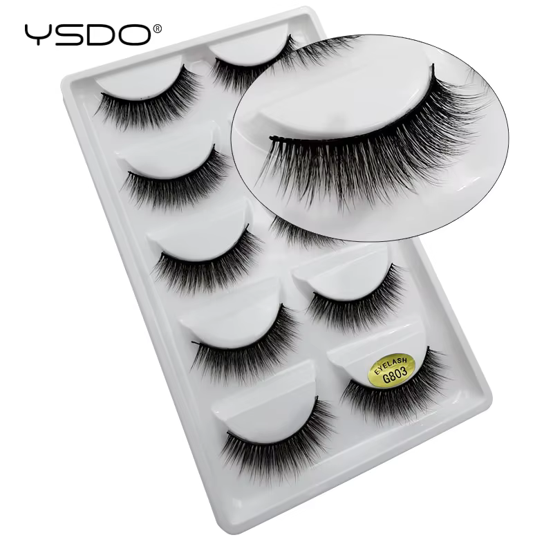 YSDO 3/5 paires 3D vison cils cheveux naturels faux