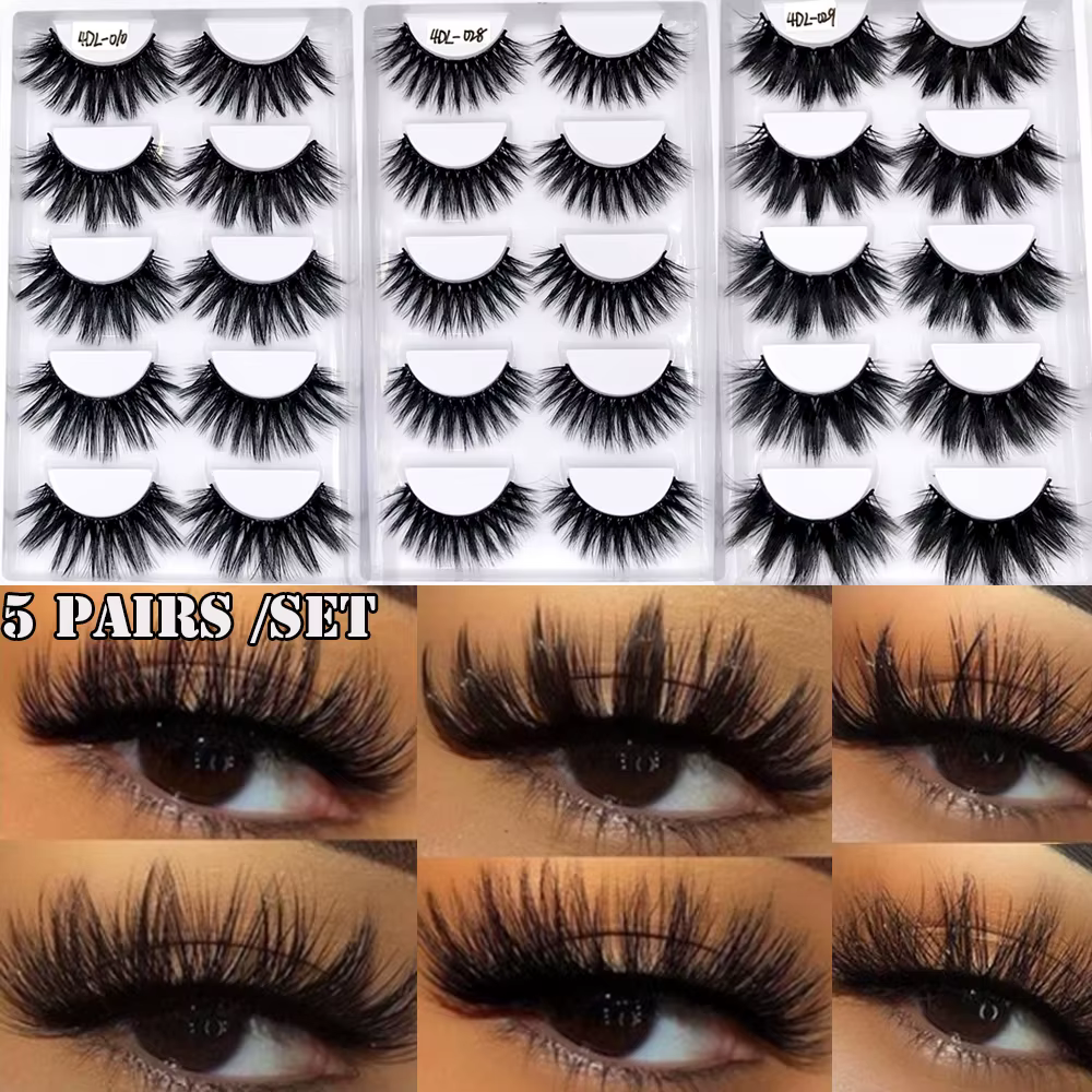 Faux cils en poils de vison naturels faits à la main