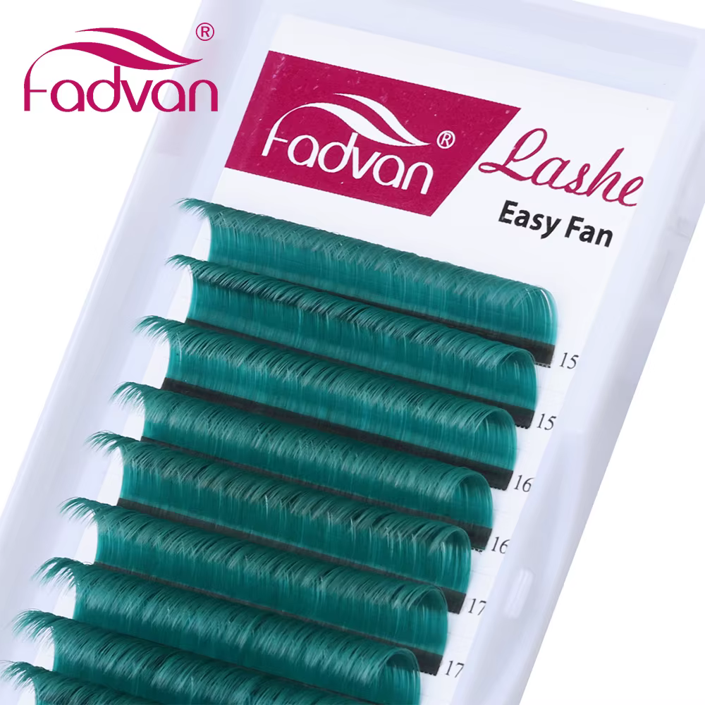 Extensions de cils Fadvan colorées à éventail facile
