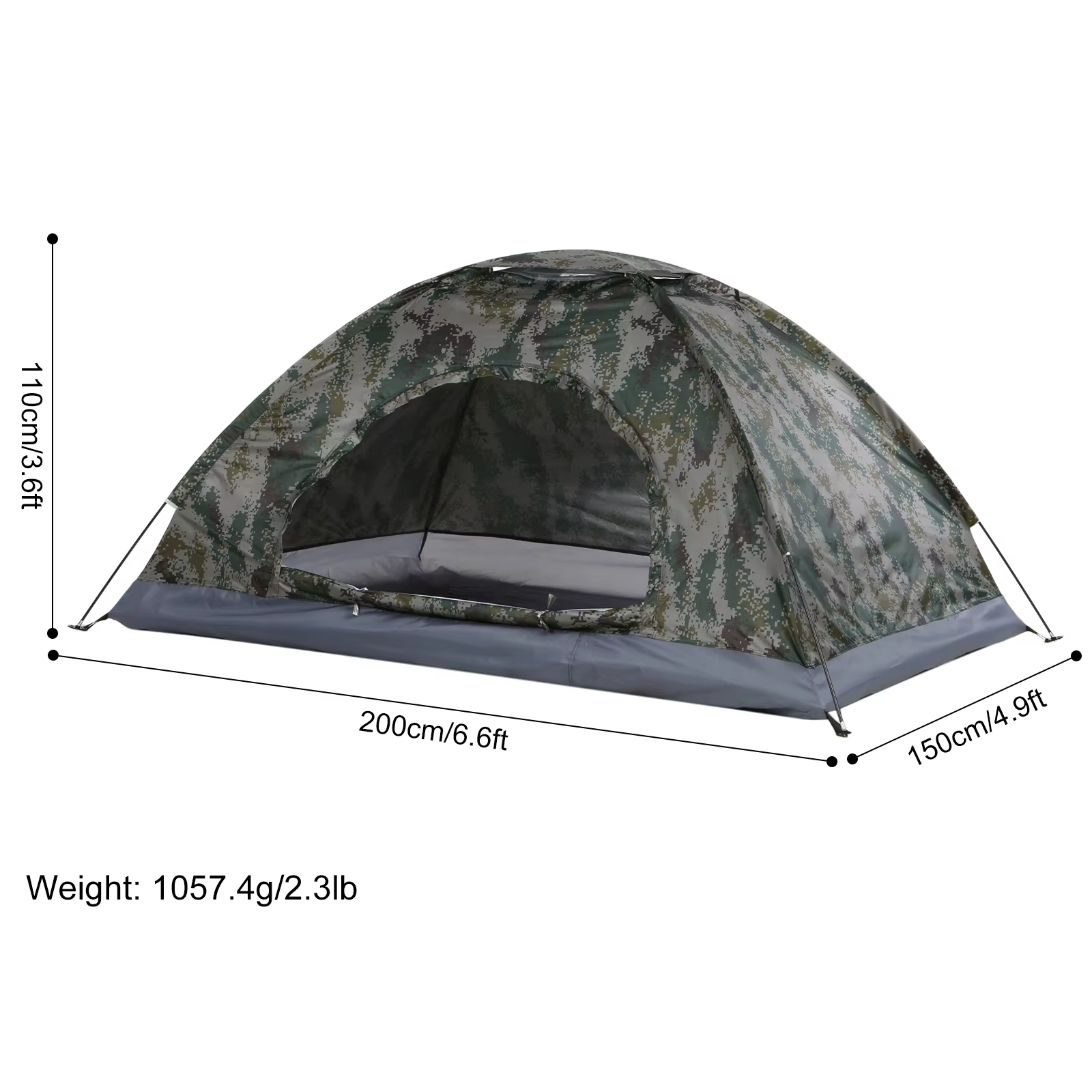 Tomshoo – tente de Camping ultralégère pour 1/2 personnes, monocouche, Portable, randonnée, revêtement Anti-UV, UPF 30 +, pour la pêche en plein air sur la plage