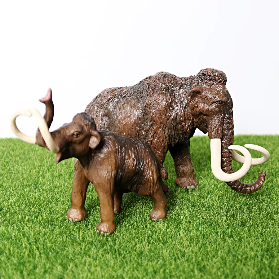 Figurine réaliste en plastique d'éléphant, de mamouth poilu et d'animaux sauvages, modèle de collection, jouet éducatif scientifique pour la décoration
