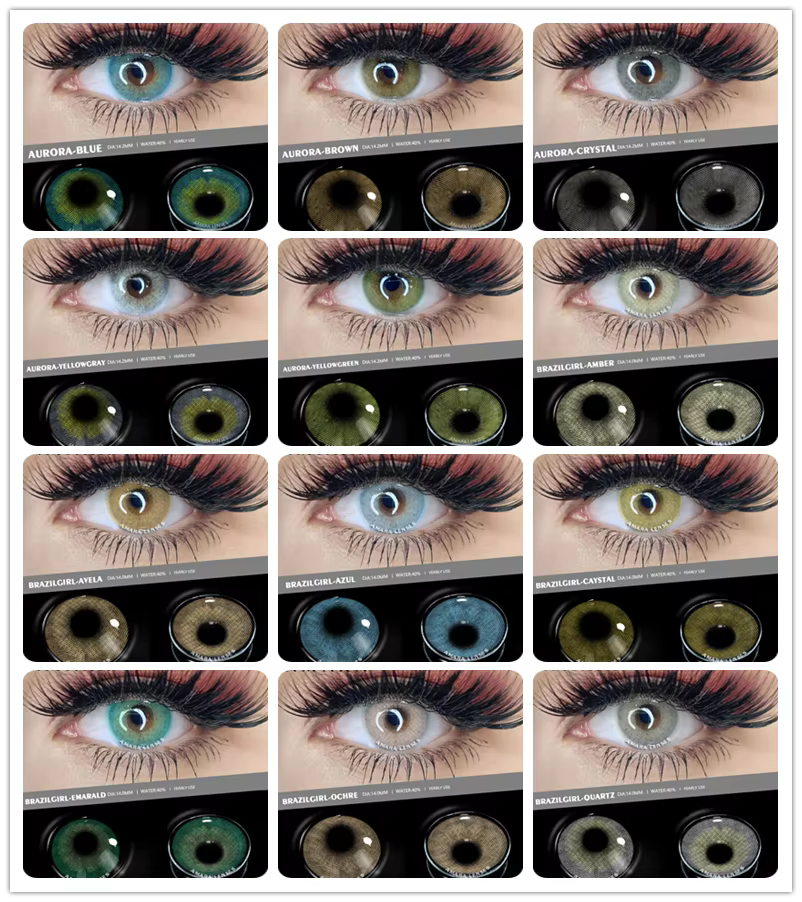 AMARA 1 paire de lentilles de Contact de couleur pour les yeux